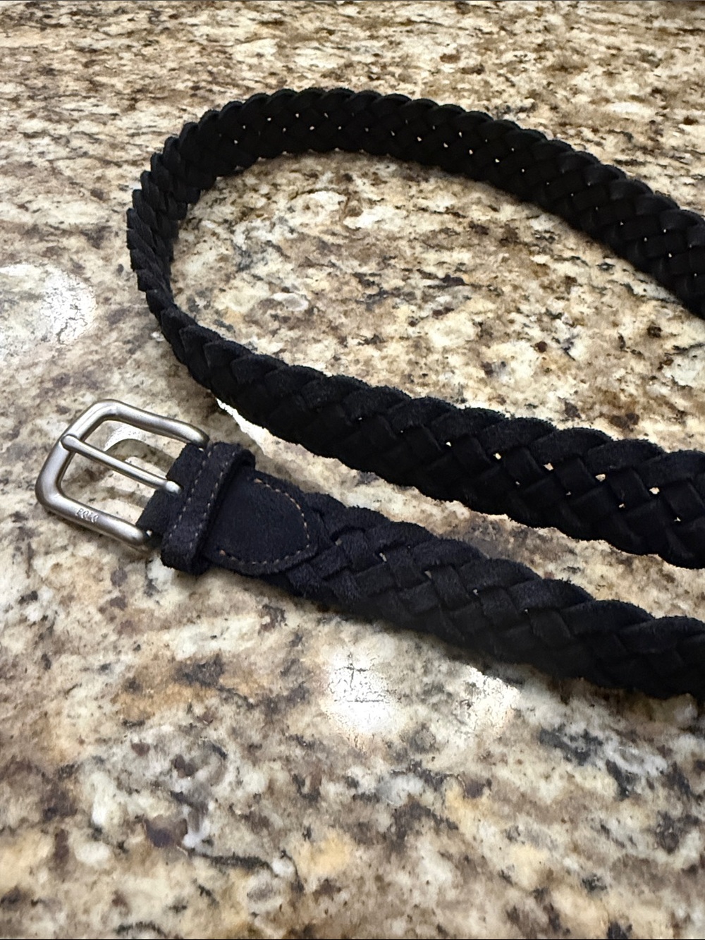 Polo by Ralph Lauren Braided Suede Belt - Black - Picture 3 of 3
